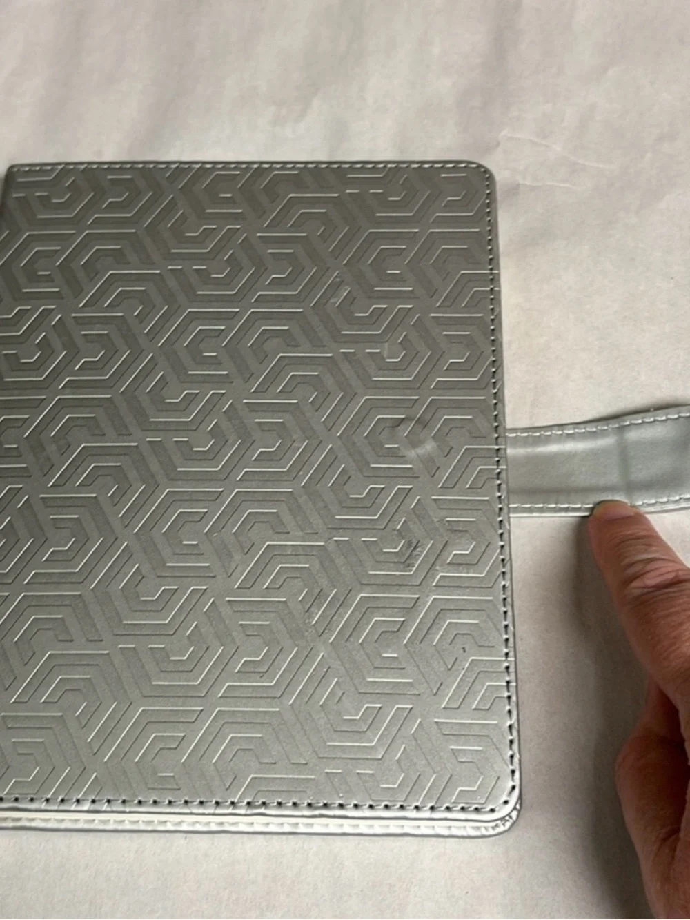 New Journal Silver Color Gray Geometric 6”X8” Lined Page Journal Book Notebook